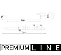 Radiateur d'huile moteur CLC 224 000P MAHLE pour OPEL INSIGNIA A