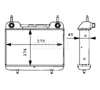 Radiateur d'huile moteur CLC 27 000P MAHLE pour MERCEDES-BENZ 124 T-Model