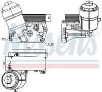 Radiateur d'huile moteur refroidi par eau 91310 NISSENS pour VW MULTIVAN T5