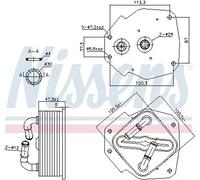Radiateur d'huile moteur refroidi par eau 91418 NISSENS pour MAZDA 3 CX-5