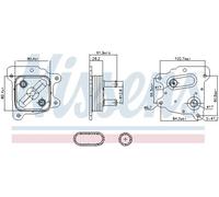 Radiateur d'huile moteur refroidi par eau 91436 NISSENS