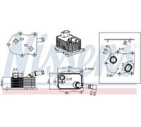 Radiateur d'huile moteur refroidi par eau 91586 NISSENS pour FIAT JEEP