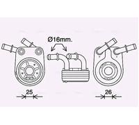 Radiateur d'huile moteur refroidi par eau FT3458 AVA QUALITY COOLING pour FIAT