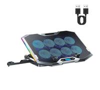 Radiateur d'ordinateur portable 8 ventilateurs rgb réglable ordinateur portable support de refroidissement pad pour 12-18 pouces-K10