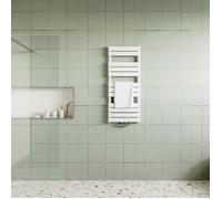 Radiateur eau chaude blanc vertical classique basse température avec tubes panneaux en acier chauffage central H.120 x L.50 cm