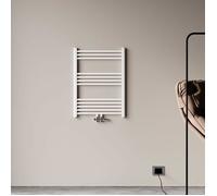 Radiateur eau chaude blanc vertical classique basse température avec tubes ronds en acier chauffage central H.80 x L.60 cm