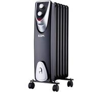 Radiateur EDM 07126 Black Edition noir/gris 1000 W