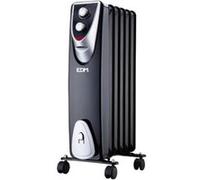 EDM 07126 Radiateur Modèle " Black Edition " - Sans Huile - (6 Éléments) - 1000W