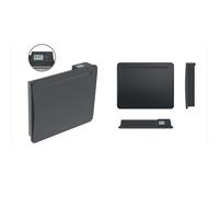 Radiateur électrique à inertie en céramique anthracite à montage mural Batilec Oxia 1 000W 45cm x 55cm 3400BTU