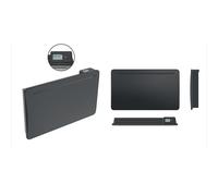 Radiateur électrique à inertie en céramique anthracite à montage mural Batilec Oxia 1 500W 45cm x 75cm 5100BTU