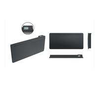 Radiateur électrique à inertie en céramique anthracite à montage mural Batilec Oxia 2 000W 45cm x 95cm 6800BTU