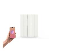 Radiateur électrique aluminium inertie sèche céramique connecté WIFI 1000W Thermostat Programmable Blanc Cosyup Ulya Garantie 3 ans