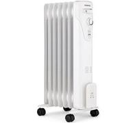 Radiateur électrique bain d'huile 1500W OCEANIC - 3 puissances - 7 éléments - Blanc - Mobile