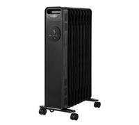Radiateur électrique bain d'huile 2000W OCEANIC - 3 puissances - Thermostat électronique - Télécommande - Mobile - Noir