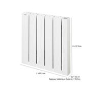 Radiateur électrique connecté à inertie fluide 1000 W - ACOVA - Alcantara - Blanc - Horizontal - Programmable