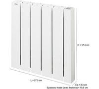Radiateur électrique connecté à inertie fluide 1000 W Alcantara