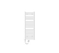 LuxeBath Radiateur Électrique de Salle de Bain Sahara 500x1500 mm Blanc Raccord Latéral Droit Elément Chauffant 900W + Thermostat Affichage Digital Sèche-serviettes Minuterie et Kit de Fixation Inclus