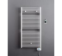 Radiateur électrique de serviettes Instamat Robina, dimensions H 1285 x L 600 mm, incluant des consoles murales, standard blanc RB120.60ES02