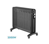 -Radiateur électrique en Mica de la série MANGLAR, au design moderne avec des lignes simples en NOIR. Fabriqué en métal,