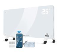 Radiateur électrique en verre blanc - KESSER - Application Tuya Smart - Télécommande incluse