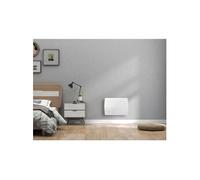 Radiateur électrique fixe a inertie seche céramique 1000W OCEANIC Rubis - Façade verre - Blanc - NF