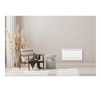 Radiateur électrique fixe a inertie seche céramique 1500W OCEANIC Rubis - Design galbé - Blanc - NF