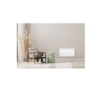 Radiateur électrique fixe a inertie seche céramique 1500W OCEANIC Rubis - Design galbé - Blanc - NF