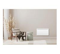 Radiateur électrique fixe a inertie seche céramique 1500W OCEANIC Rubis - Design galbé - Blanc - NF