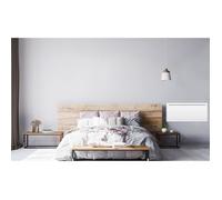 Radiateur électrique fixe à inertie sèche céramique 2000W OCEANIC Rubis - Design galbé - Blanc - NF