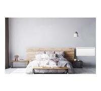 Radiateur électrique fixe à inertie sèche céramique 2000W OCEANIC Rubis - Design galbé - Blanc - NF