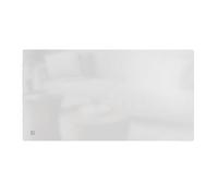 Radiateur électrique fixe à inertie sèche céramique façade en verre 2000W Bestherm IRIS horizontal blanc [#ffffff]