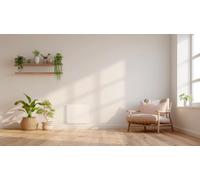 Radiateur électrique fixe à inertie sèche fonte 1000W Bestherm BIA horizontal blanc [#ffffff]