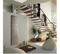 Radiateur électrique pierre naturelle - coloris cuprus - 800 Watts - 180 x 40 cm vertical