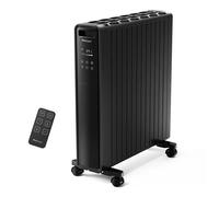 Radiateur électrique sans huile - PRO BREEZE - 2000W - Minuterie 24h - Télécommande - Thermostat électronique