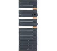 Radiateur électrique sèche-serviettes Allure 3 virtuose Mât à droite avec soufflerie 1750W Gris ardoise/chêne - THERMOR - 483108