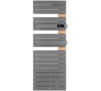 Radiateur électrique sèche-serviettes Allure 3 virtuose Mât à droite avec soufflerie 1750W Gris menhir/chêne - THERMOR - 483110