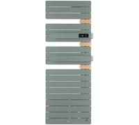 Radiateur électrique sèche-serviettes Allure 3 virtuose Mât à droite avec soufflerie 1750W Vert eucalyptus/chêne - THERMOR - 483105