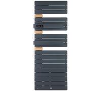 Radiateur électrique sèche-serviettes Allure 3 virtuose Mât à gauche avec soufflerie 1750W Gris ardoise/chêne - THERMOR - 483107
