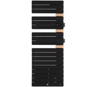 Radiateur électrique sèche-serviettes Allure 3 virtuose Mât à gauche avec soufflerie 1750W Noir carbone/chêne - THERMOR - 483119