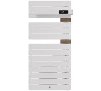 Thermor Radiateur sèche-serviettes électrique Allure 4 Classique 1500 W Mât à droite Blanc/Chêne
