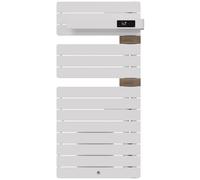 Radiateur électrique sèche-serviettes Allure 4 Classique Mât à droite 1500W Blanc Mat/Chêne - THERMOR - 483311