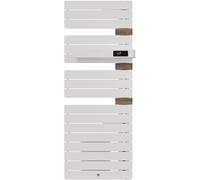 Radiateur électrique sèche-serviettes Allure 4 Classique Mât à droite 1750W Blanc Brillant/Chêne - THERMOR - 483274