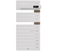 Radiateur électrique sèche-serviettes Allure 4 Classique Mât à droite 500W Blanc Brillant/Chêne - THERMOR - 483290