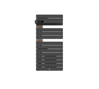 Radiateur électrique sèche-serviettes Allure 4 Classique Mât à gauche 1500W Gris menhir/Chêne - THERMOR - 483328