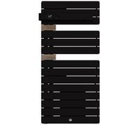 Radiateur électrique sèche-serviettes Allure 4 Classique Mât à gauche 1500W Noir carbone/Chêne - THERMOR - 483332