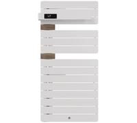 Radiateur électrique sèche-serviettes Allure 4 Classique Mât à gauche 500W Blanc Brillant/Chêne - THERMOR - 483289