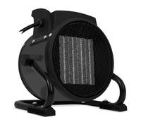 Radiateur électrique soufflant 1000W/2000W - céramique - gris