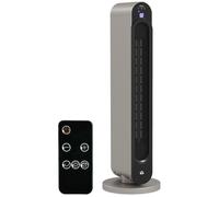 HOMCOM Chauffage soufflant oscillant 1100/2200 W - Mini radiateur céramique PTC - télécommande Incluse - Chauffage d'appoint Noir