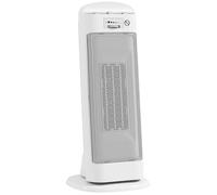 HOMCOM Chauffage d'appoint en céramique 2000 W, radiateur électrique soufflant avec 4 modes, thermostat, oscillation 55°, protection anti-basculement et anti-surchauffe pour chambre, bureau, blanc