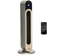 HOMCOM Chauffage soufflant oscillant 1100/2200 W - Mini radiateur céramique PTC - télécommande Incluse - Chauffage d'appoint Noir